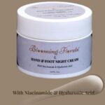 BloomingFlorets Hand & Foot Night Cream for dry hands and cracked feet with Niacinamide and Hyaluronic Acid