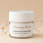 bloomingflorets Hand & Foot Night Cream for dry hands and cracked feet with Niacinamide and Hyaluronic Acid