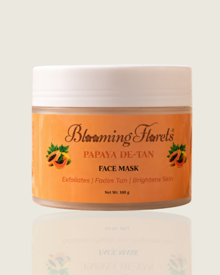 BloomingFlorets Papaya De-Tan Face Mask 100g with papaya enzymes, niacinamide and licorice extract.