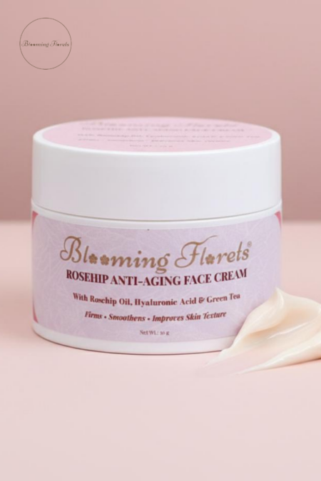 BloomingFlorets Rosehip Anti Aging Face Cream for fine lines, hydration and smooth skin texture