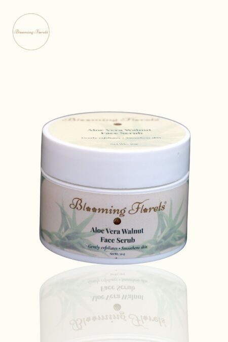 Aloe Vera Walnut Face Scrub by BloomingFlorets for gentle exfoliation and smooth glowing skin
