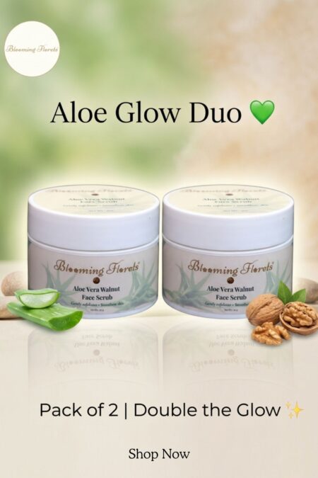 Aloe Vera Walnut Face Scrub Pack of 2 by BloomingFlorets